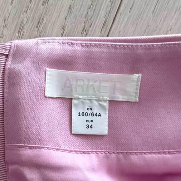 ARKET - Light Pink Satin Skirt - Picture 3 of 4